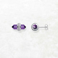 Hexagon Stone Ear Studs