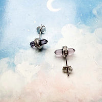 Hexagon Stone Ear Studs