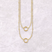 Double Ring Necklace