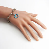 Encanto de corazón de piedra azul