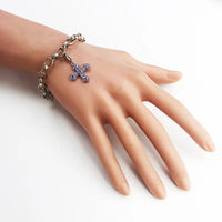 כסף צלב צבעוני Charm