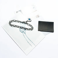 שרשרת קישור כחולה Charm צָמִיד