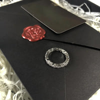 흰색 Pave Boho Eternity 반지