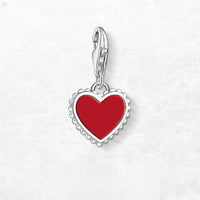 לבב אבן אדומה לב Charm