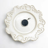 Black Round Stone Charm