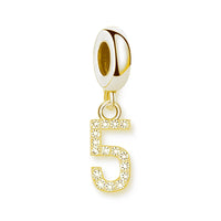מספר מצופה זהב Charm