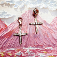 로즈 골드 크로스 Charm