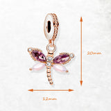 로즈 골드 잠자리 Charm