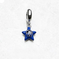 진한 블루 스타 Charm