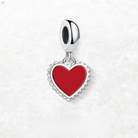 לבב אבן אדומה לב Charm