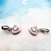 핑크 스톤 하트 Charm
