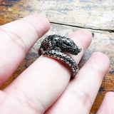 Crocodile Blackened Ring