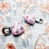 핑크 하트 je t'aime Charm