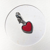 לבב אבן אדומה לב Charm
