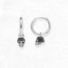 Pave Skull Hoopイヤリング