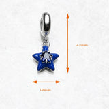 진한 블루 스타 Charm