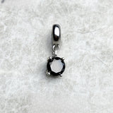 검은 색 수정 석 Charm