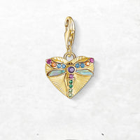 다색 잠자리 심장 Charm