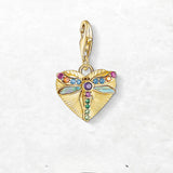 다색 잠자리 심장 Charm