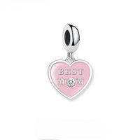 האמא הכי טובה של לב ורוד Charm