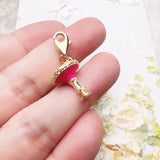 빨간 칵테일 유리 Charm