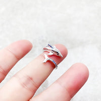 블루 스톤 돌고래 링