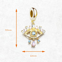 금도금 푸른 눈 Charm