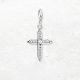 흰 지르콘 크로스 Charm