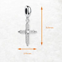 흰 지르콘 크로스 Charm
