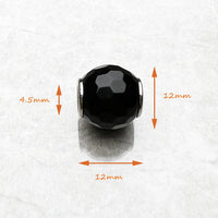 측면 검은 색 결정 구슬