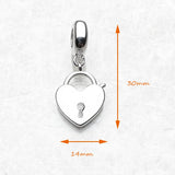 잠금 하트 자물쇠 Charm