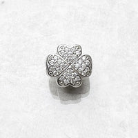 흰색 돌 cloverleaf 비드