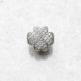 흰색 돌 cloverleaf 비드
