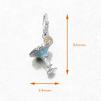 Blue Cocktail Charm