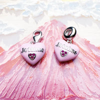 핑크 하트 je t'aime Charm