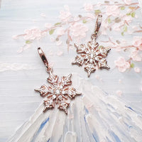 로즈 골드 눈송이 Charm