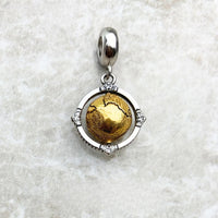 빈티지 글로브 회전 Charm