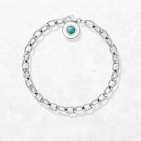 Brazalete de la cadena de enlace azul