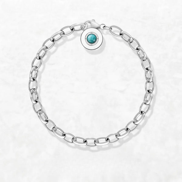 Brazalete de la cadena de enlace azul