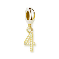 מספר מצופה זהב Charm
