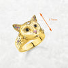金メッキ猫の指輪
