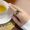頭蓋骨茶色のリング