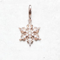 로즈 골드 눈송이 Charm