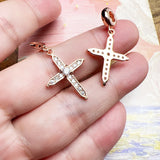 로즈 골드 크로스 Charm