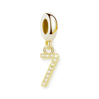 מספר מצופה זהב Charm