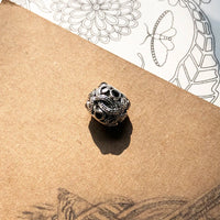 Black Love Knot Charm Bead