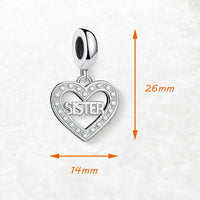 심장 디자인 자매 Charm