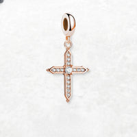 로즈 골드 크로스 Charm