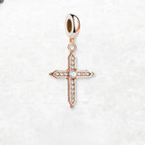 로즈 골드 크로스 Charm