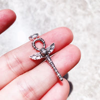 Ankh with Scarab Charm